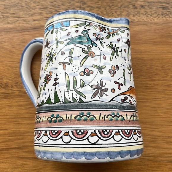 Vintage Alcobaca hand painted pitcher or creamer from Portugal - Picture 3 of 6